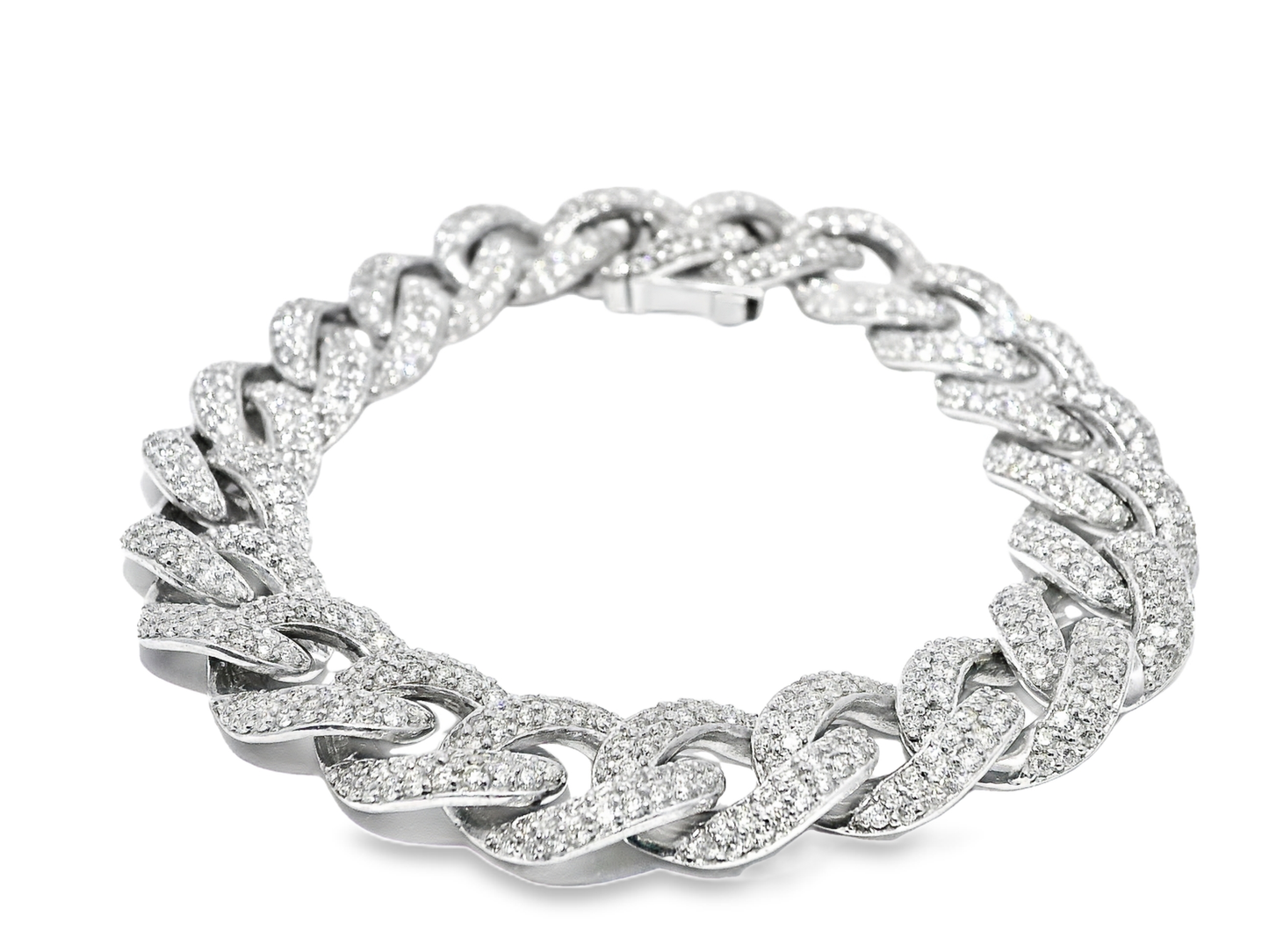 6.65CT Diamond Bracelet 14k White Gold