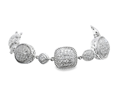 4.95CT Diamond Fashion Bracelet 14k White Gold