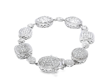 4.95CT Diamond Fashion Bracelet 14k White Gold