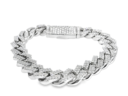 6.30CT Diamond Chain Link Bracelet 14k White Gold