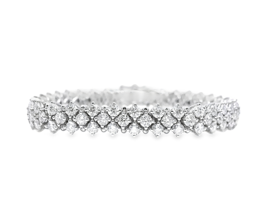 9.70CT Diamond Bracelet 14k White Gold