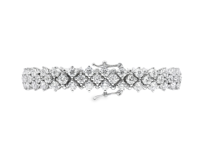9.70CT Diamond Bracelet 14k White Gold
