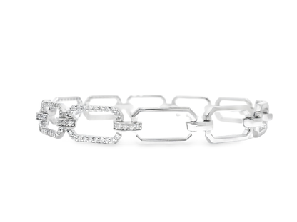 0.98CT Diamond Bracelet 14k White Gold