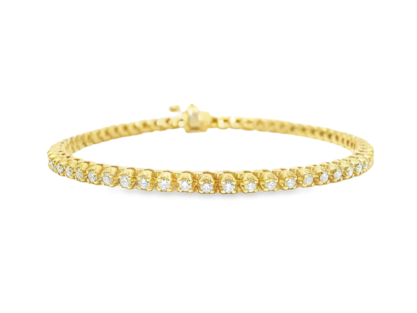 1.50CT Diamond Tennis Bracelet 14k Yellow Gold