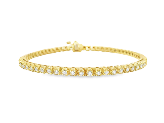 1.50CT Diamond Tennis Bracelet 14k Yellow Gold