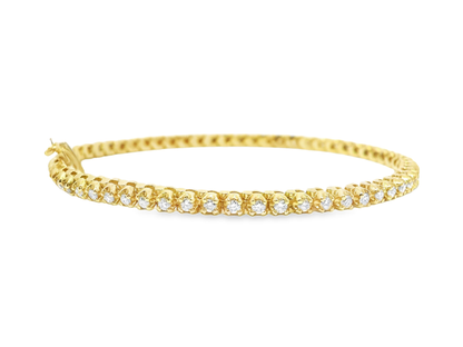 1.50CT Diamond Tennis Bracelet 14k Yellow Gold