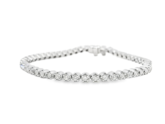 1.52CT Diamond Tennis Bracelet 14k White Gold