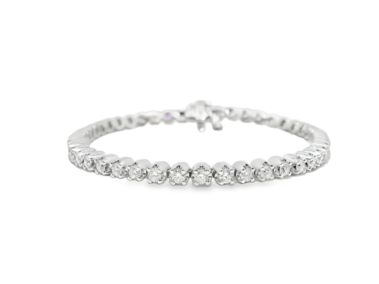 2.08CT Diamond Tennis Bracelet 14k White Gold