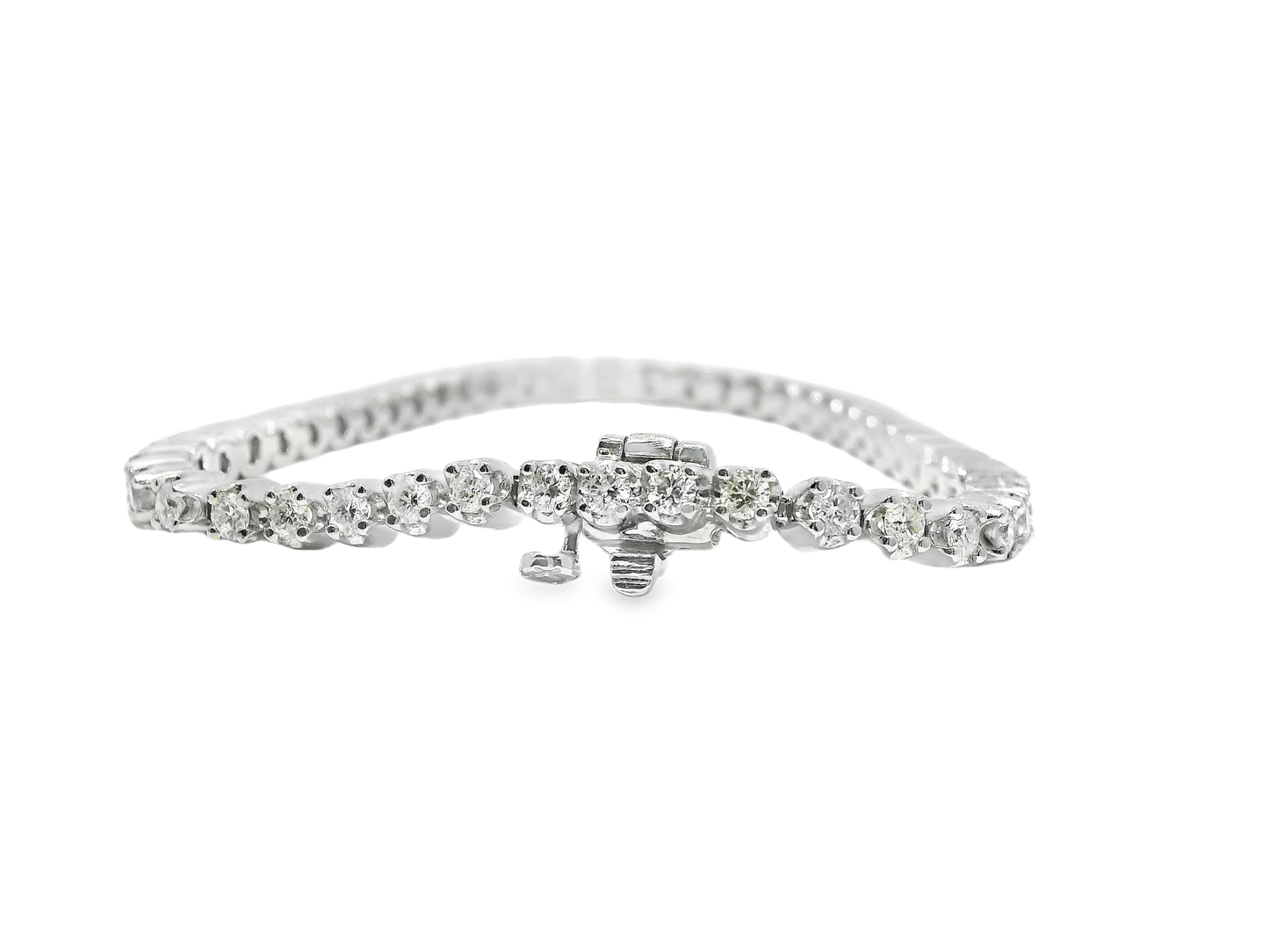 2.08CT Diamond Tennis Bracelet 14k White Gold