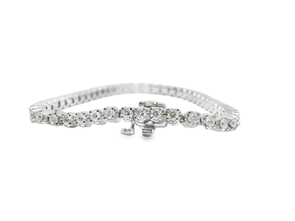 2.08CT Diamond Tennis Bracelet 14k White Gold