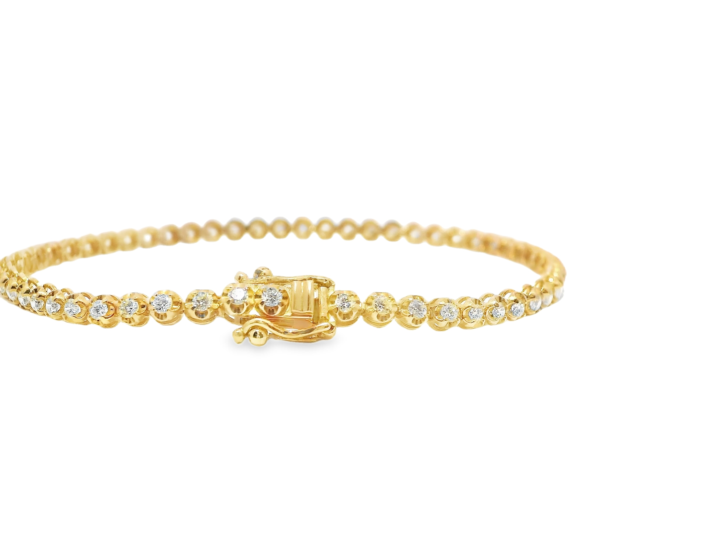 1.32CT Diamond Bracelet 14k Rose Gold