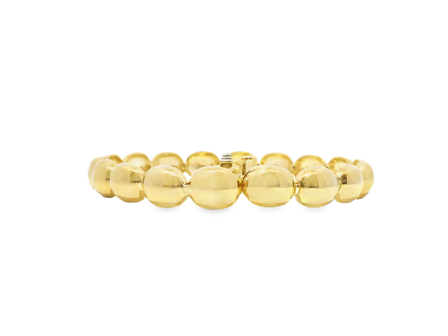Plain Beaded Bracelet 14k Yellow Gold