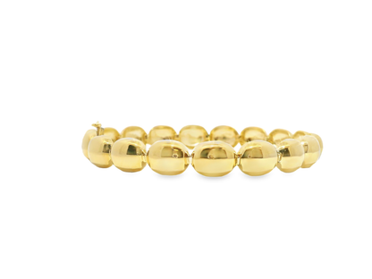 Plain Beaded Bracelet 14k Yellow Gold