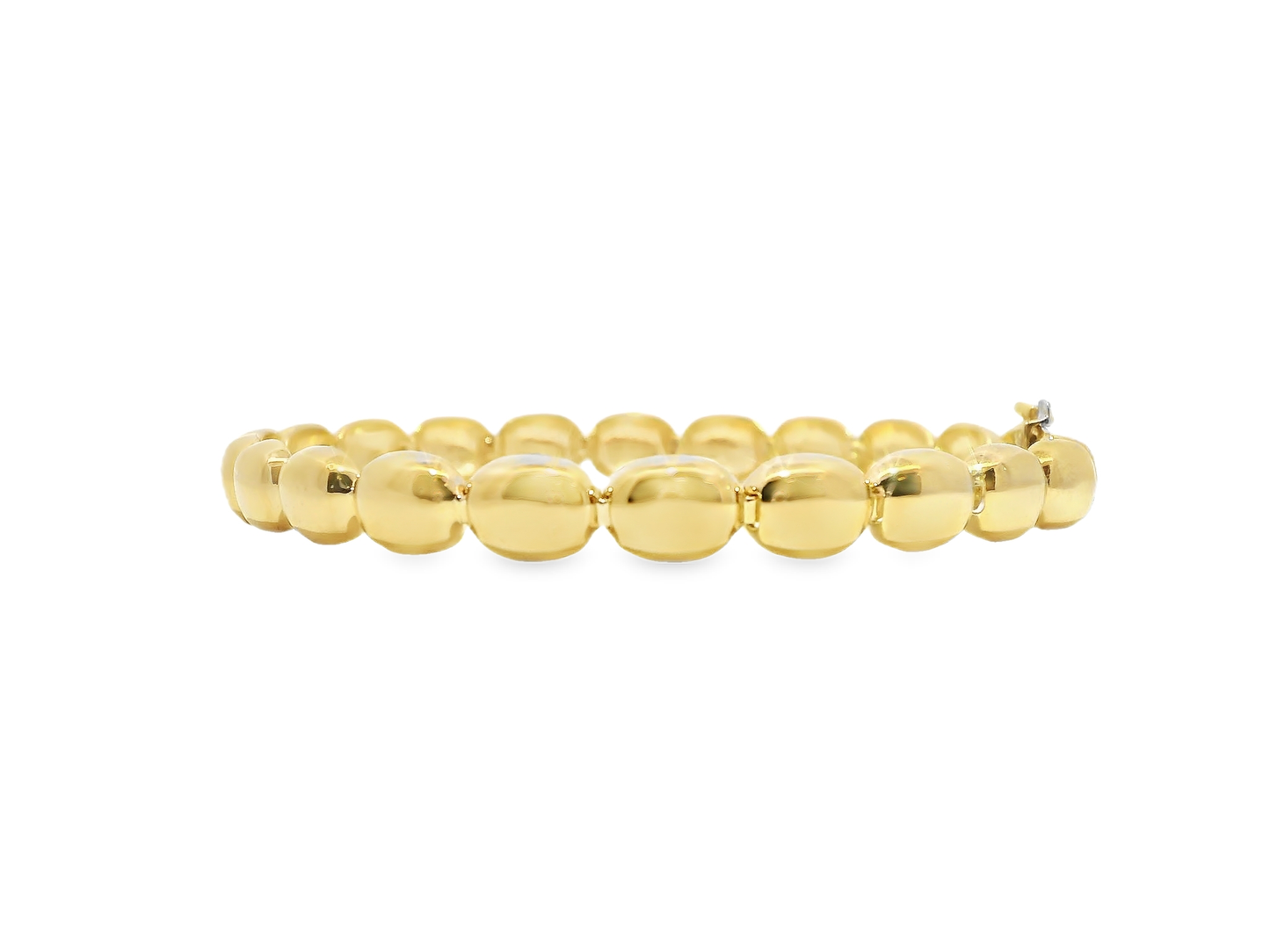 Plain Beaded 14k Yellow Gold Bracelet