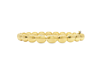 Plain Beaded 14k Yellow Gold Bracelet