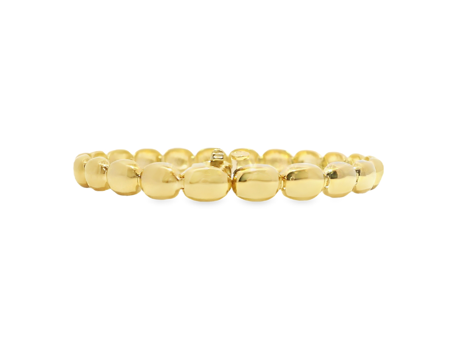 Plain Beaded 14k Yellow Gold Bracelet