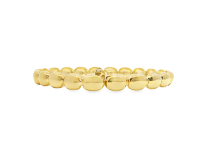 Plain Beaded 14k Yellow Gold Bracelet