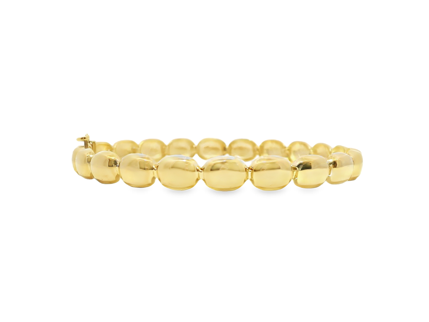 Plain Beaded 14k Yellow Gold Bracelet