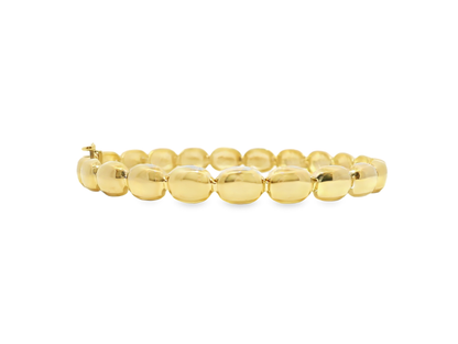 Plain Beaded 14k Yellow Gold Bracelet
