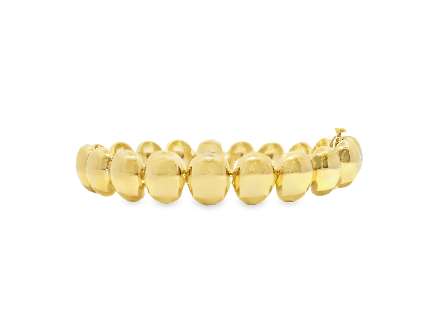Plain Beaded Bracelet in 14k Yellow Gold