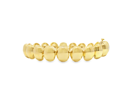 Plain Beaded Bracelet in 14k Yellow Gold