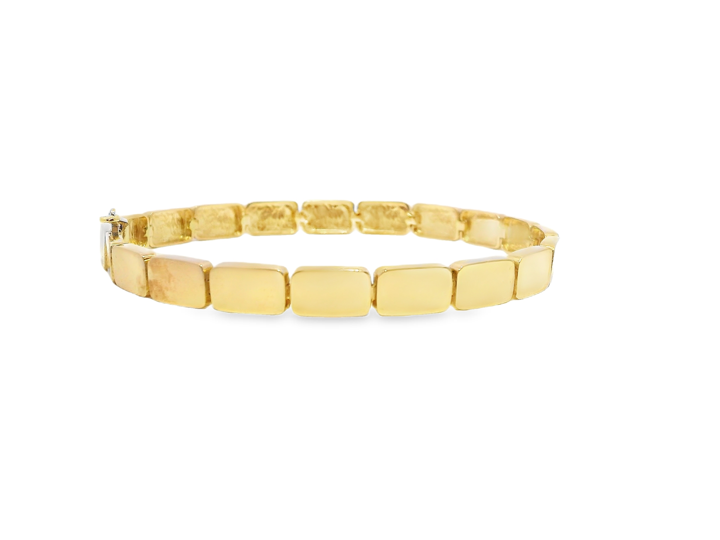 Plain Rectangle Shape 14k Yellow Gold Bracelet