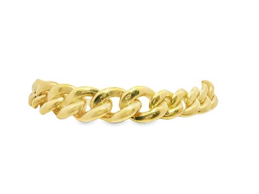 Plain Chain Link Bracelet 18k Yellow Gold