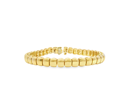 Plain Square 14k Yellow Gold Bracelet