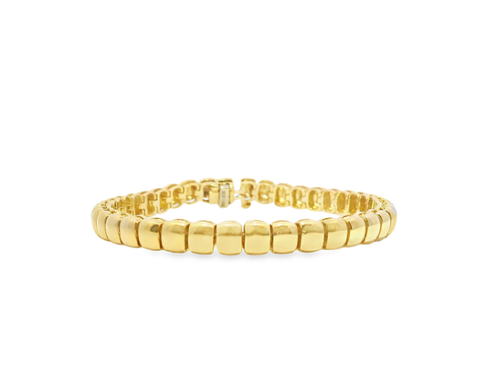 Plain Square 14k Yellow Gold Bracelet