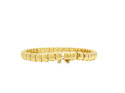 Plain Square 14k Yellow Gold Bracelet