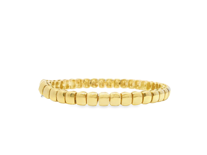 Plain Square 14k Yellow Gold Bracelet