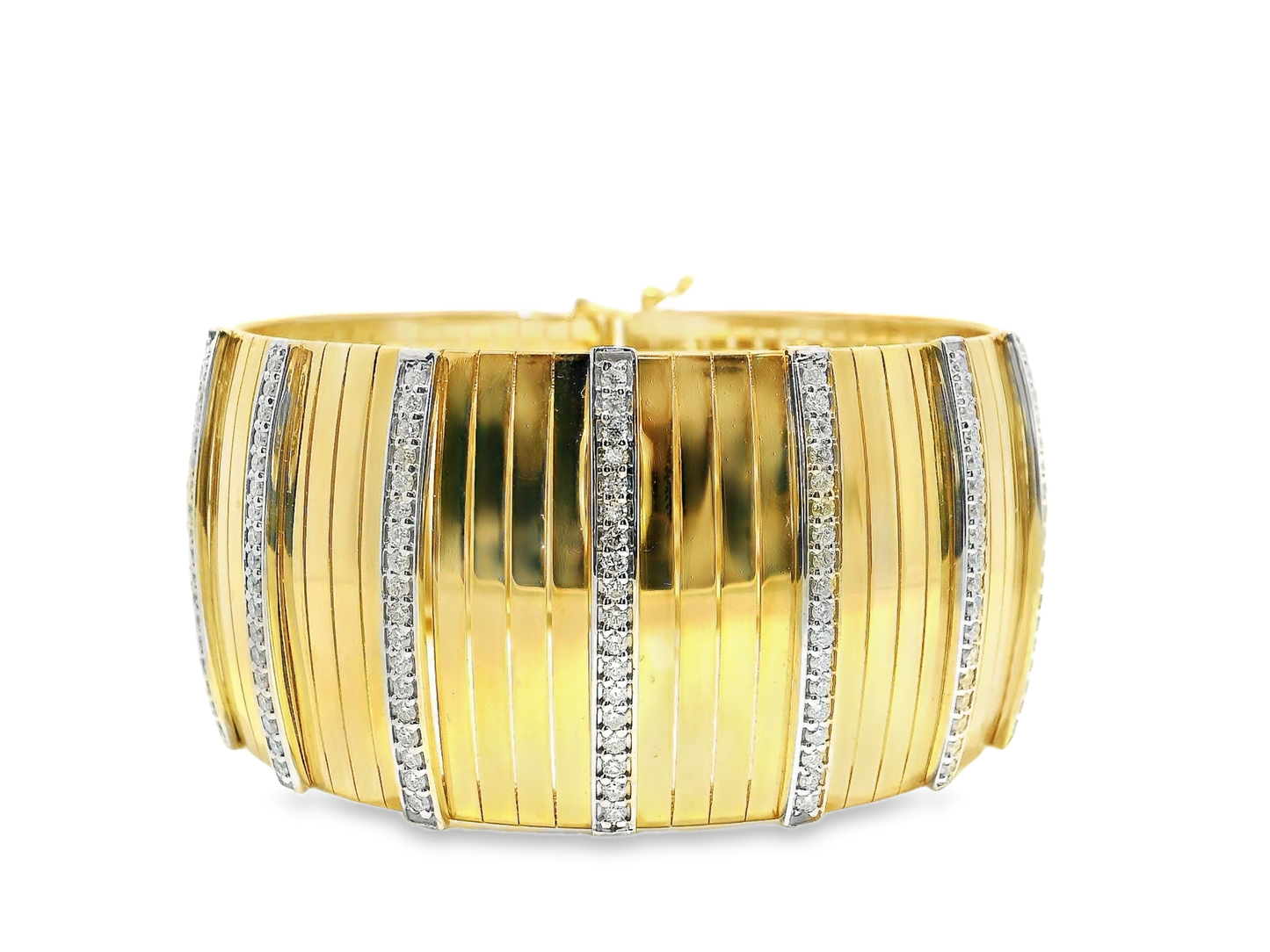 1.81CT Diamond Bangle 14k Yellow Gold