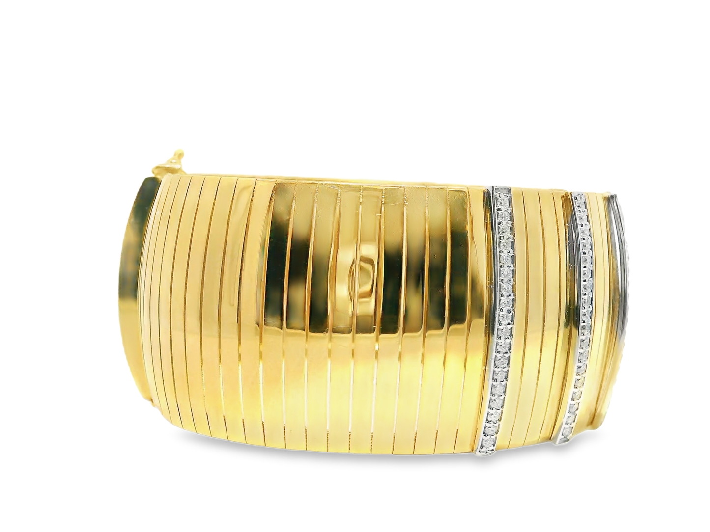 1.81CT Diamond Bangle 14k Yellow Gold