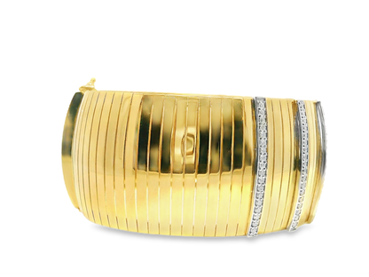 1.81CT Diamond Bangle 14k Yellow Gold