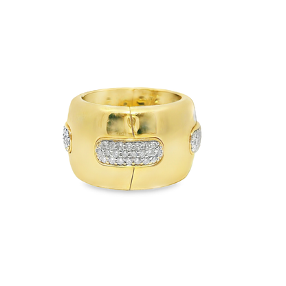 0.77CT Diamond Ring 18k Yellow Gold