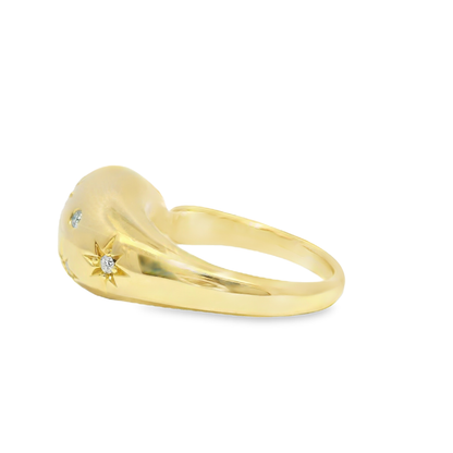 0.19CT Diamond Ring 14k Yellow Gold