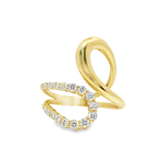 0.86CT Diamond ring 14k Yellow Gold