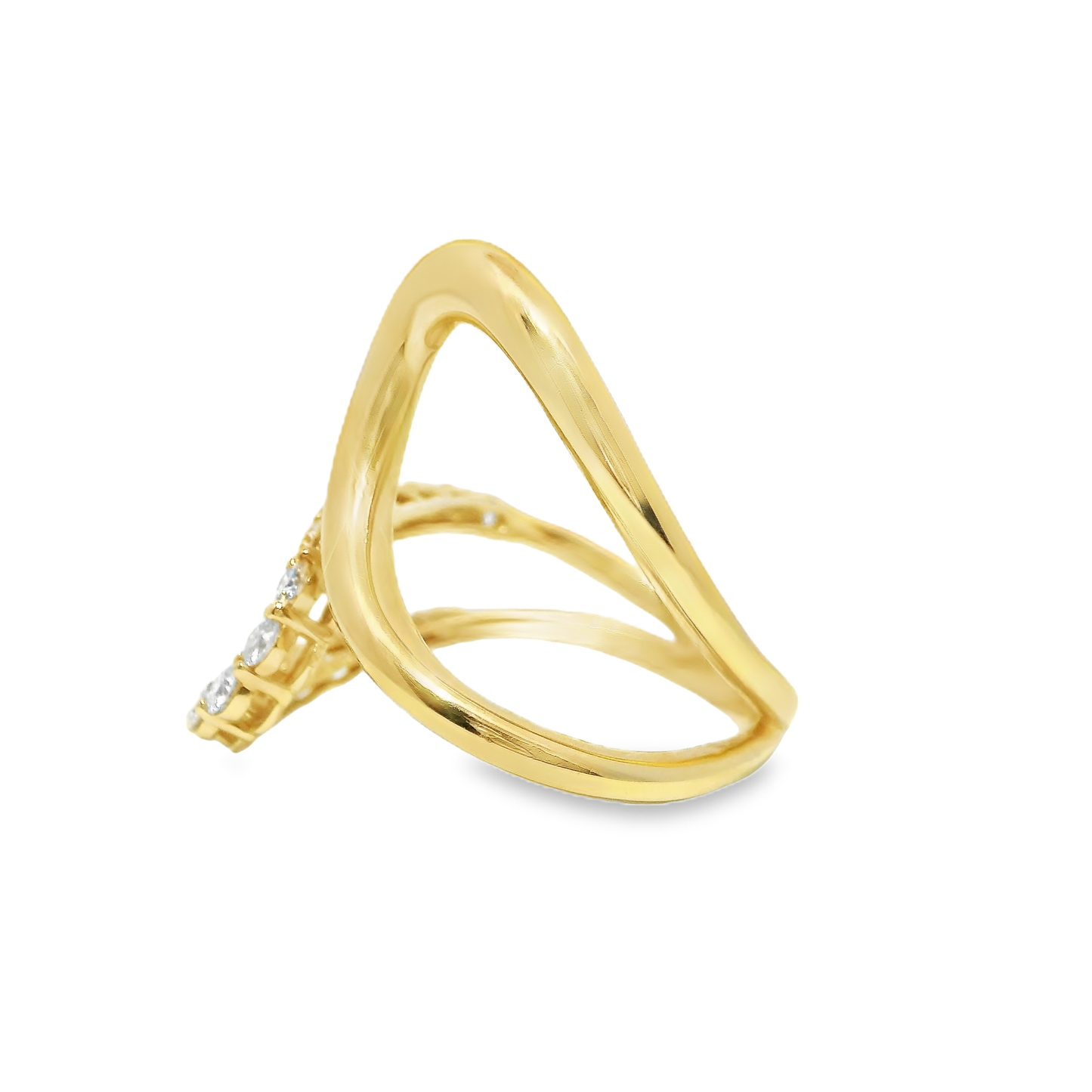 0.86CT Diamond ring 14k Yellow Gold