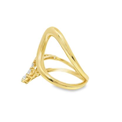 0.86CT Diamond ring 14k Yellow Gold