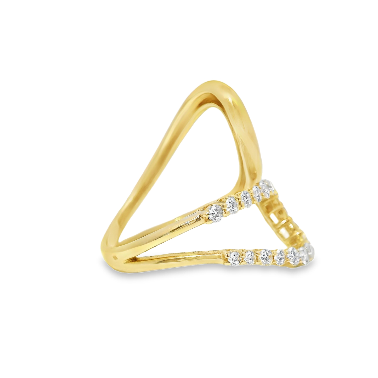 0.86CT Diamond ring 14k Yellow Gold