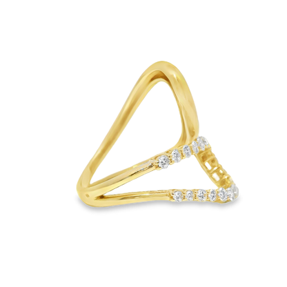 0.86CT Diamond ring 14k Yellow Gold