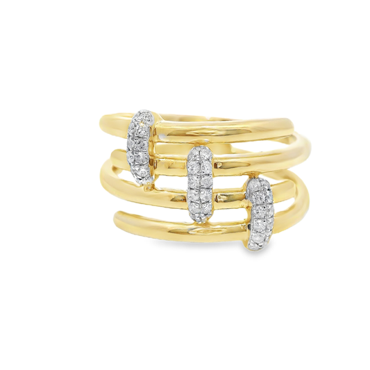 0.21CT Diamond Ring 14k Yellow Gold