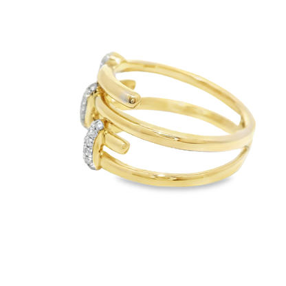 0.21CT Diamond Ring 14k Yellow Gold