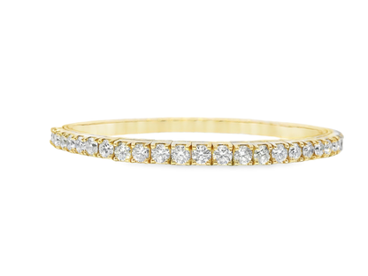 7.17CT Diamond Stretch Bangle 14k Yellow Gold