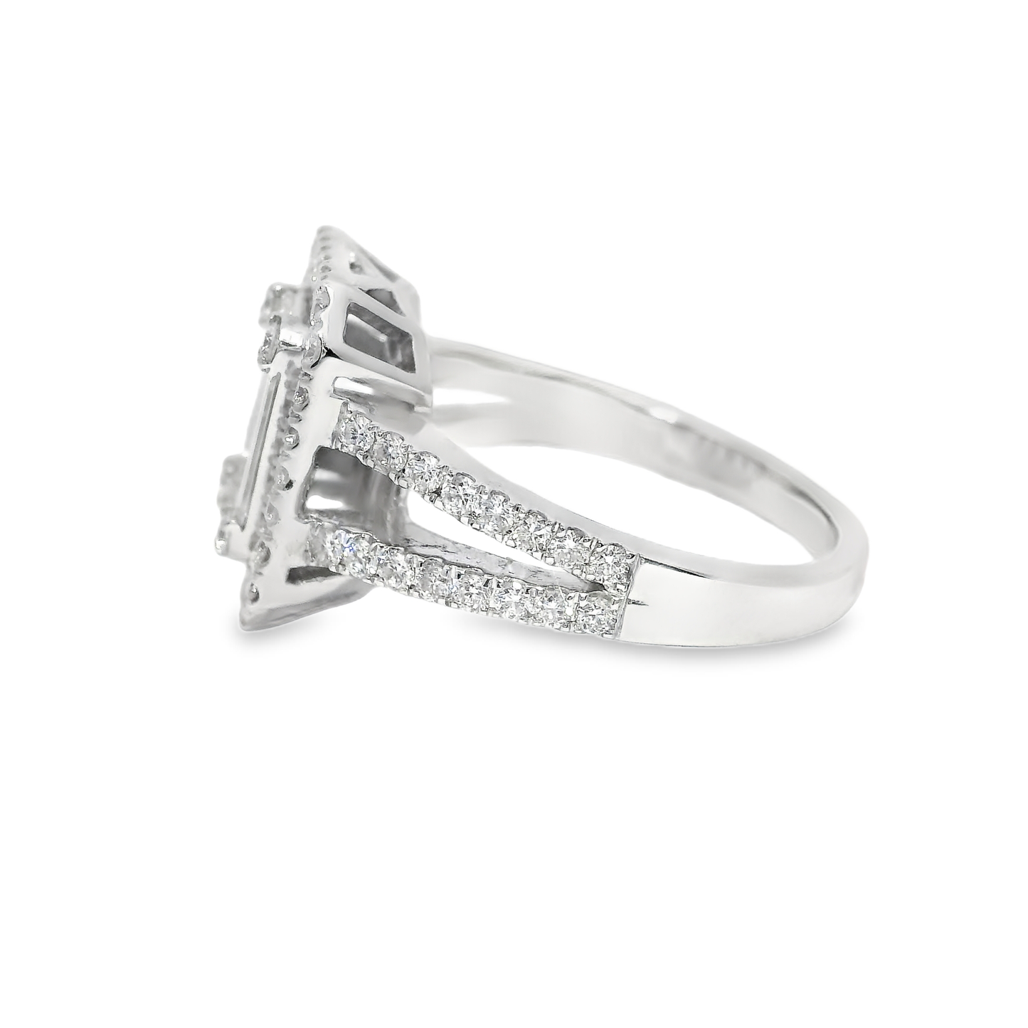 1.17CT Diamond Ring 18k White Gold