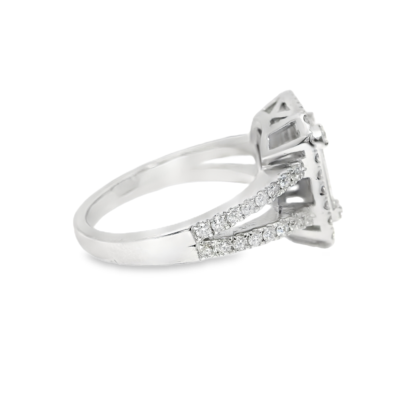 1.17CT Diamond Ring 18k White Gold