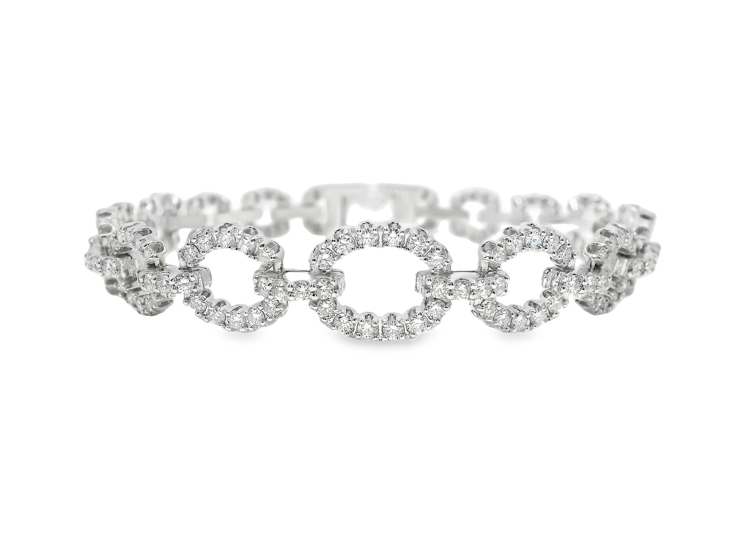 3.31CT Diamond Bracelet 14k White Gold
