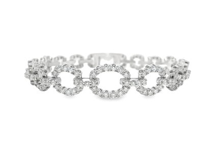 3.31CT Diamond Bracelet 14k White Gold