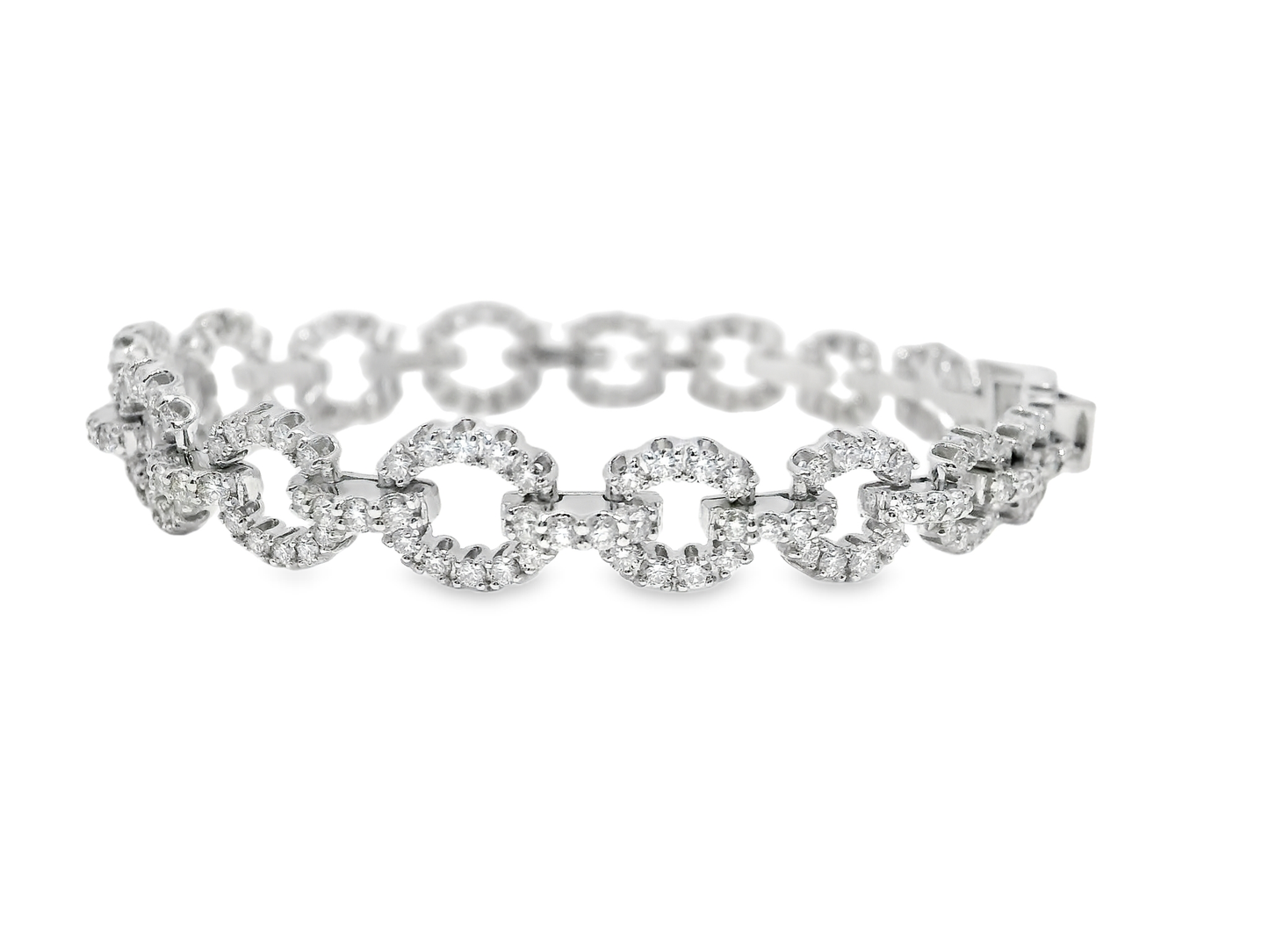 3.31CT Diamond Bracelet 14k White Gold