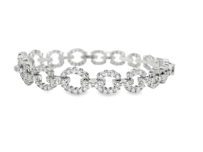 3.31CT Diamond Bracelet 14k White Gold